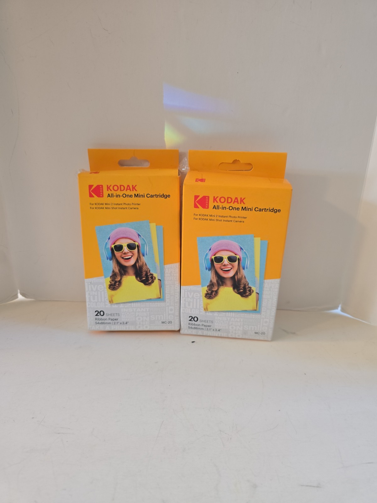 Lot of 2 Kodak MC-20 All-in-One Cartridges 40 Sheets for Mini 2 and Shot