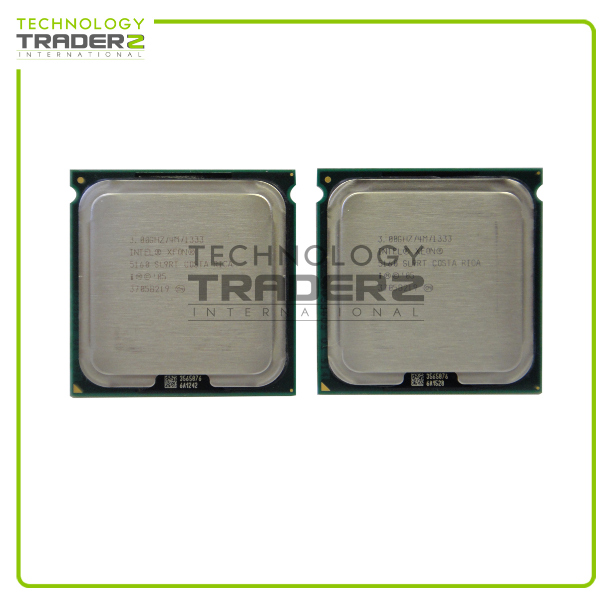 Lot of 4 SL9RT Intel Xeon 5160 Dual Core 3.00GHz 1333MHz 4MB Processor *Pulled*