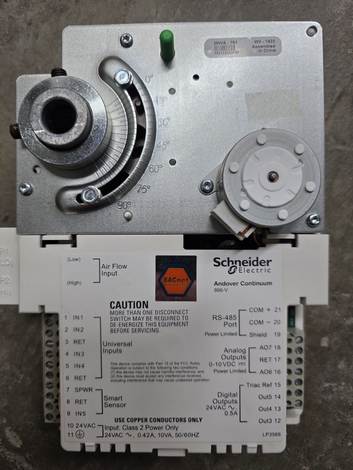 Schneider Electric  B3866-V VAV Bacnet Controller - Used but in great condition