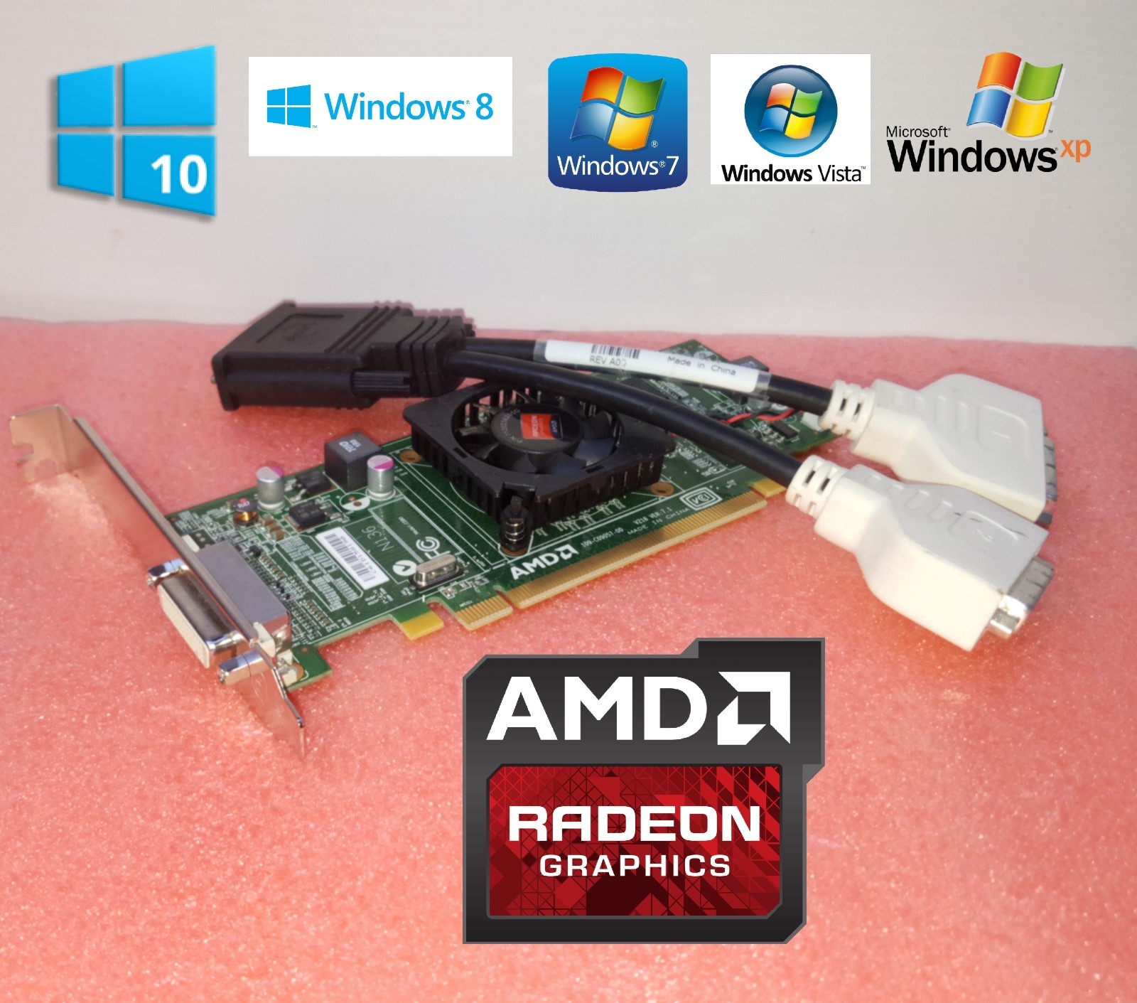 HP Pavilion a6600f a6603w a6604f AMD Radeon Dual DVI Monitor Video Card 