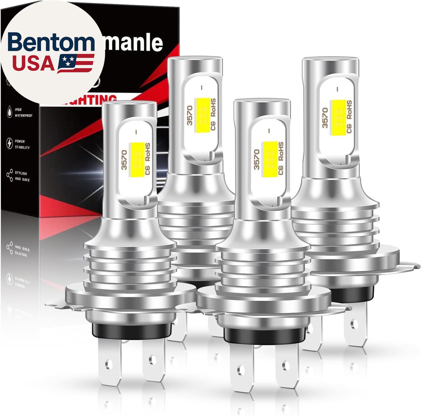 Compatible with Ram Promaster 1500 2500 3500 (2014-2022) Hi/Lo Beam ; 300% Brigh