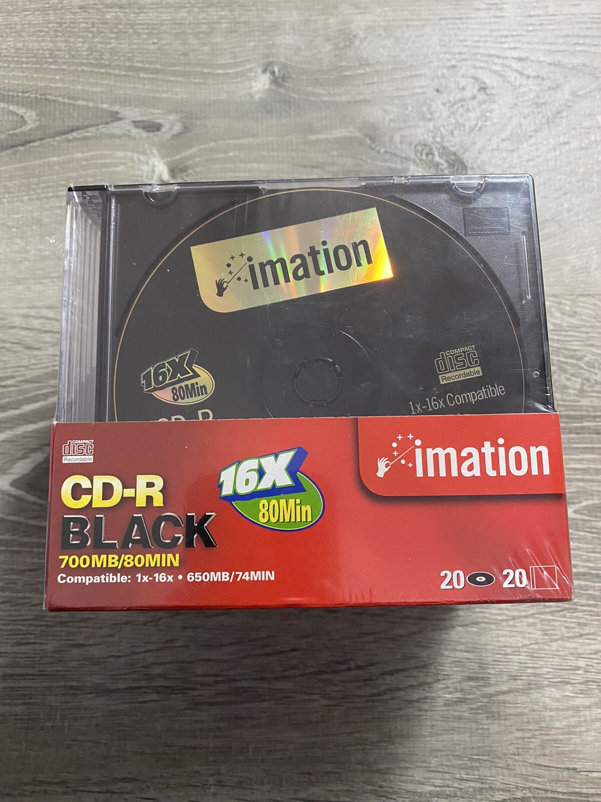 Imation CD-R 20 Pack 16x 80min /700MB 1x-16x Compatible Recordable Disc NEW🔥