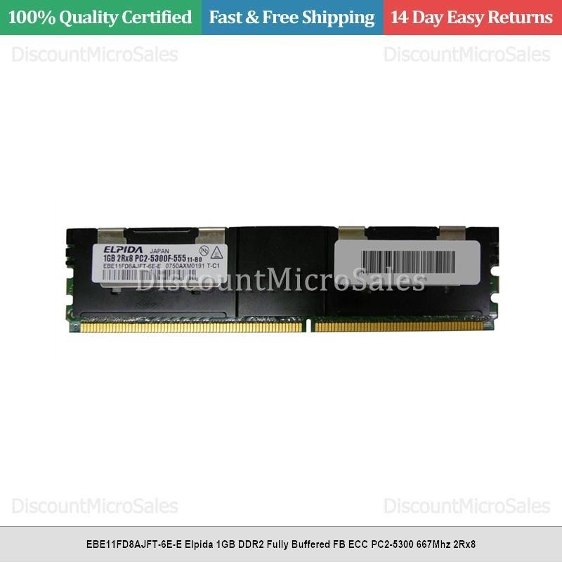 EBE11FD8AJFT-6E-E Elpida 1GB DDR2 Fully Buffered FB ECC PC2-5300 667Mhz 2Rx8