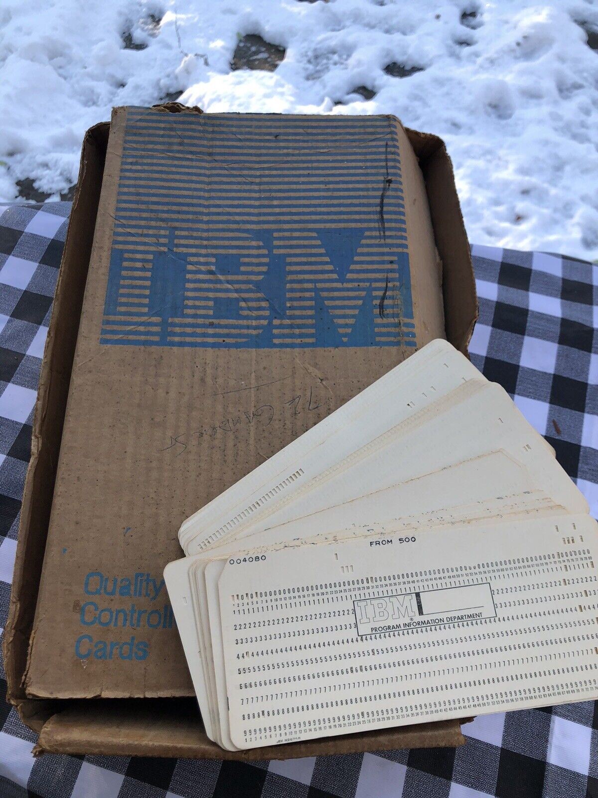 Lot 25 Vintage IBM Computer Hollerith Punch Cards 1972