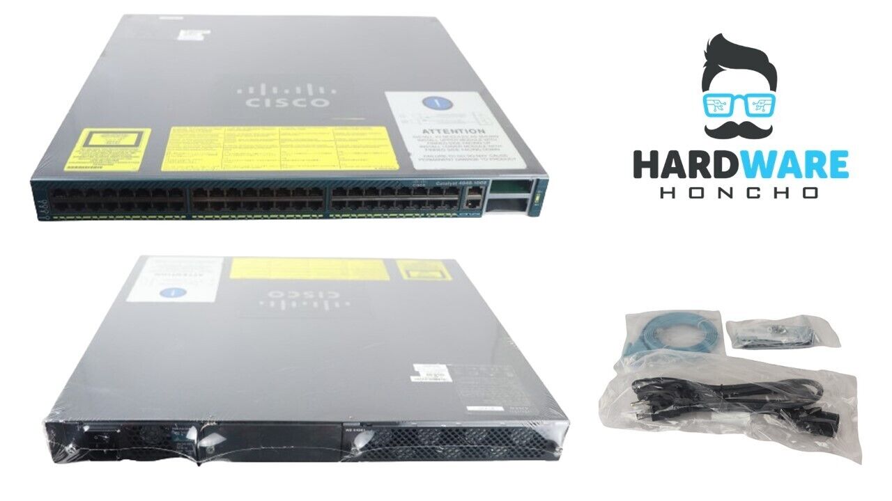 Cisco Catalyst WS-C4948-10GE-E 48 Port Networking Switch