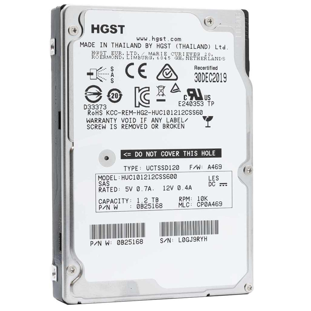 HGST Ultrastar C10K1200 1.2TB 10K 6Gb/s SFF 2.5" SAS Enterprise HDD HUC101212CSS