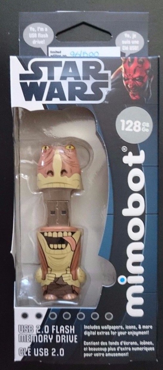 SOLD OUT NIB Mimobot Star Wars Jar Jar Binks 128GB USB LIMITED EDITION