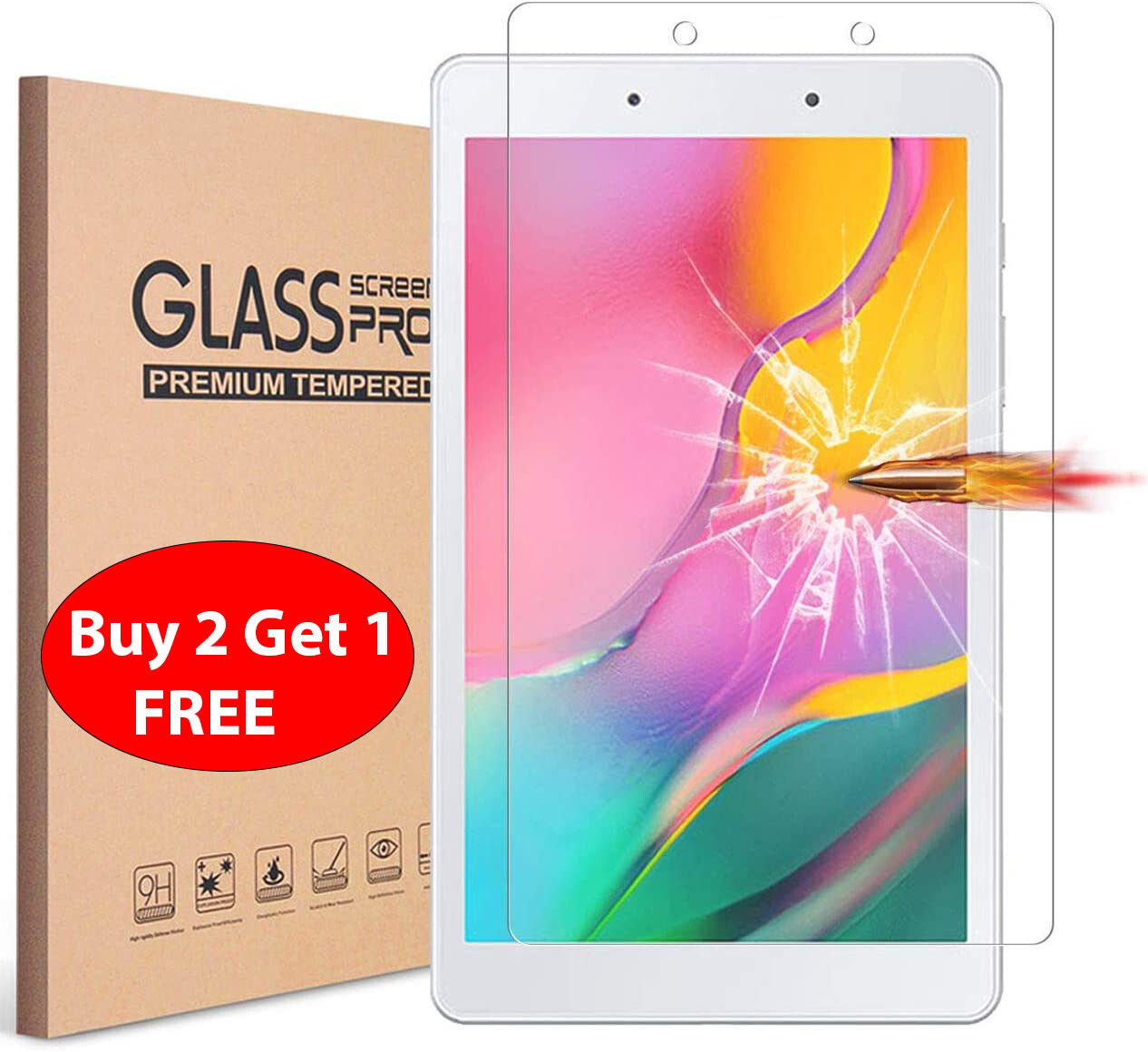 Premium Tempered Glass Screen Protector for Samsung Galaxy Tab A 8.0" T290/T295 