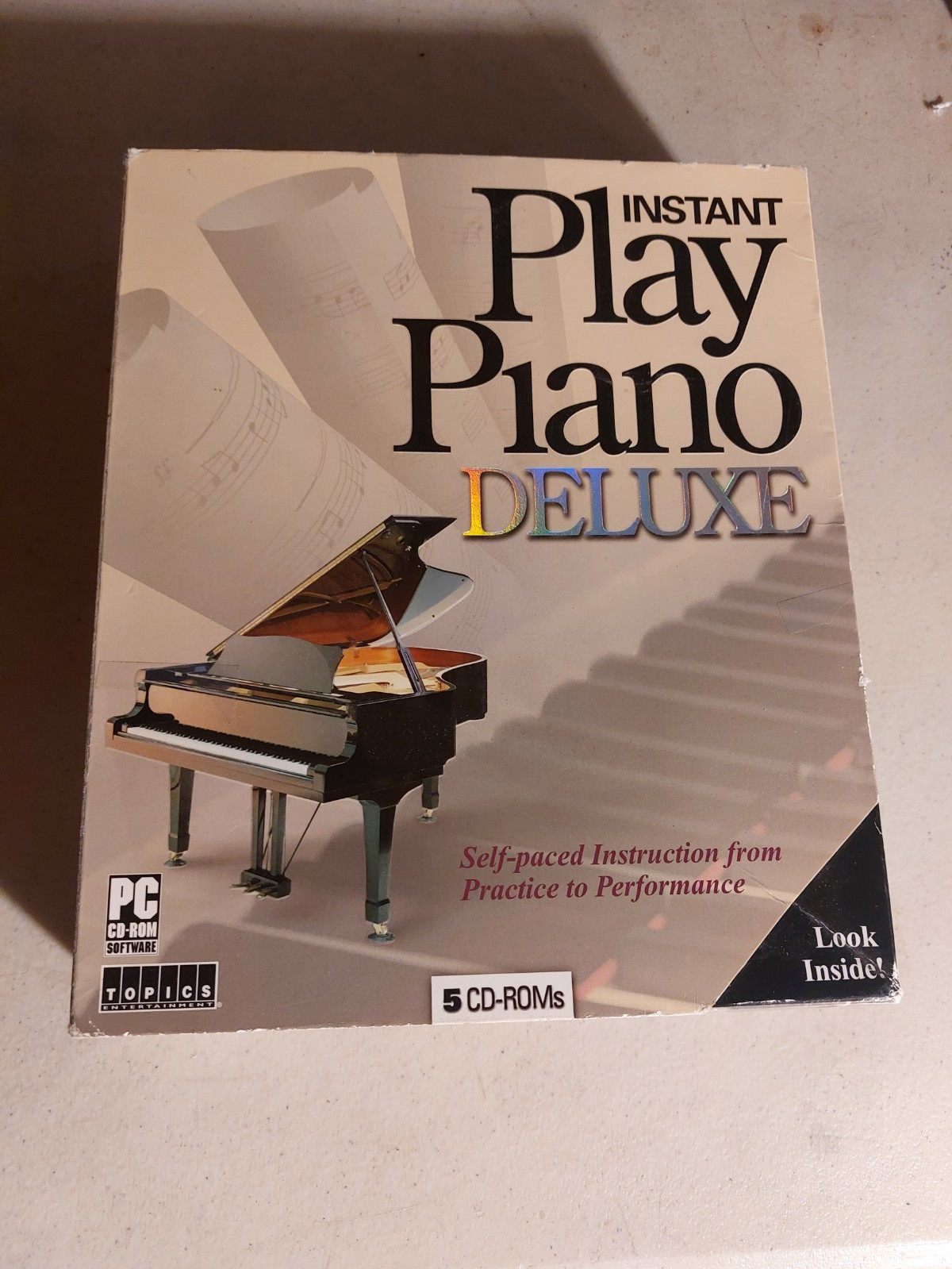 Instant Play Piano Deluxe Software  (6) CD ROM Disks