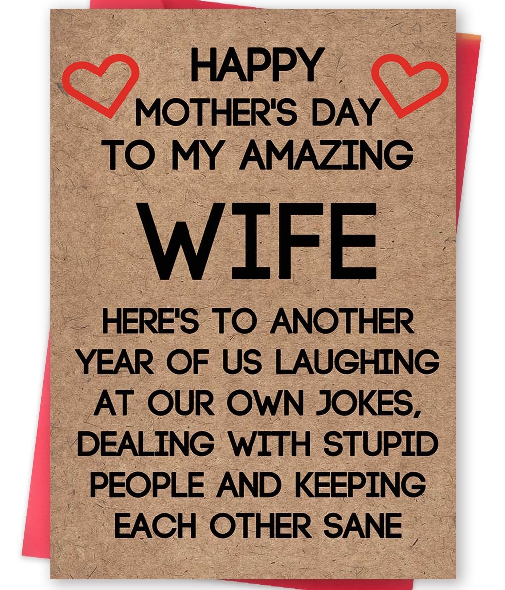 Funny Mother s Day Card Wife from Husband Greeting Ziwenhu Mothers