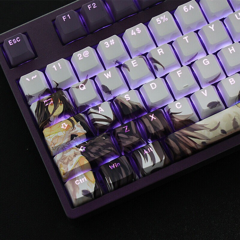 Overlord Albedo Transparent RGB 108Keys PBT OEM Keycaps for Mechanical Keyboard
