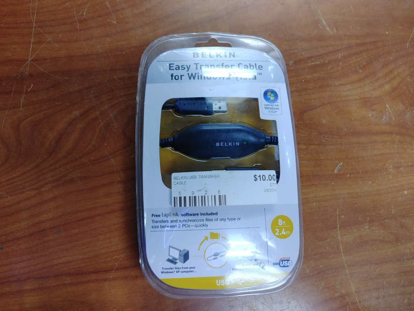 Belkin  F5U258 Easy Transfer Cable for Windows Vista BRAND  NEW LOOK 