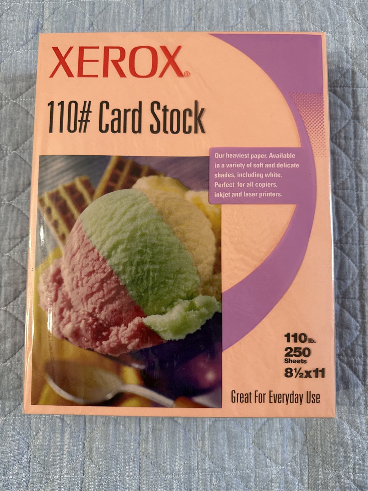 Xerox 110# Card Stock Salmon Copy Printer Paper 250 Sheets 8 1/2" × 11" NEW