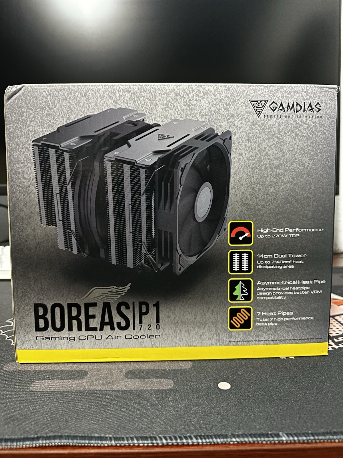NEW GAMDIAS Boreas P1-720 Dual Tower CPU Air Cooler 7 Heat Pipes LGA1700 AM5