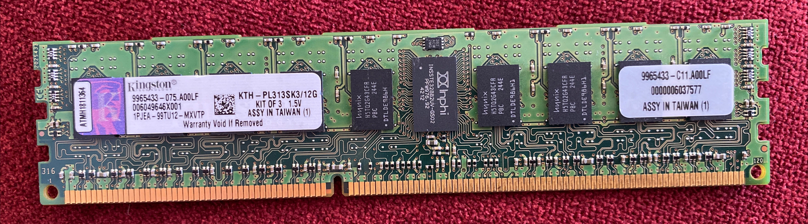 KINGSTON KTH-PL313SK3/12G PC3-10600R 1333KHz ECC Reg 12GB DDR3 SDR