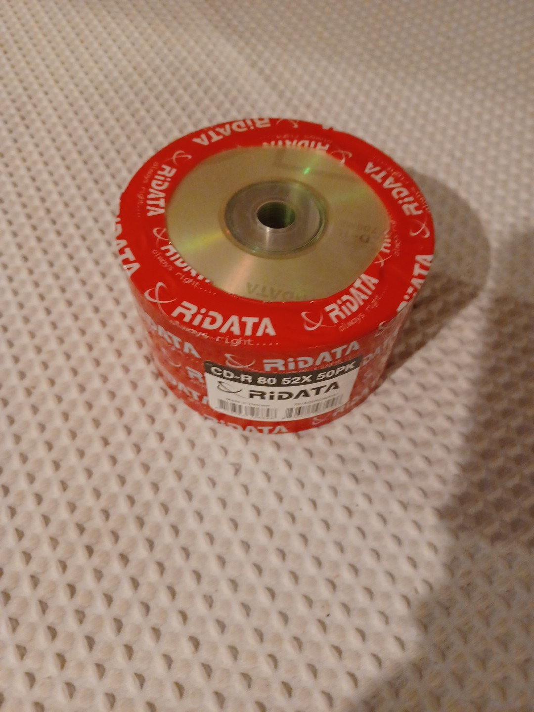 50 RIDATA Blank 52X CD-R CDR White Inkjet Hub Printable 700MB Recordable Disc