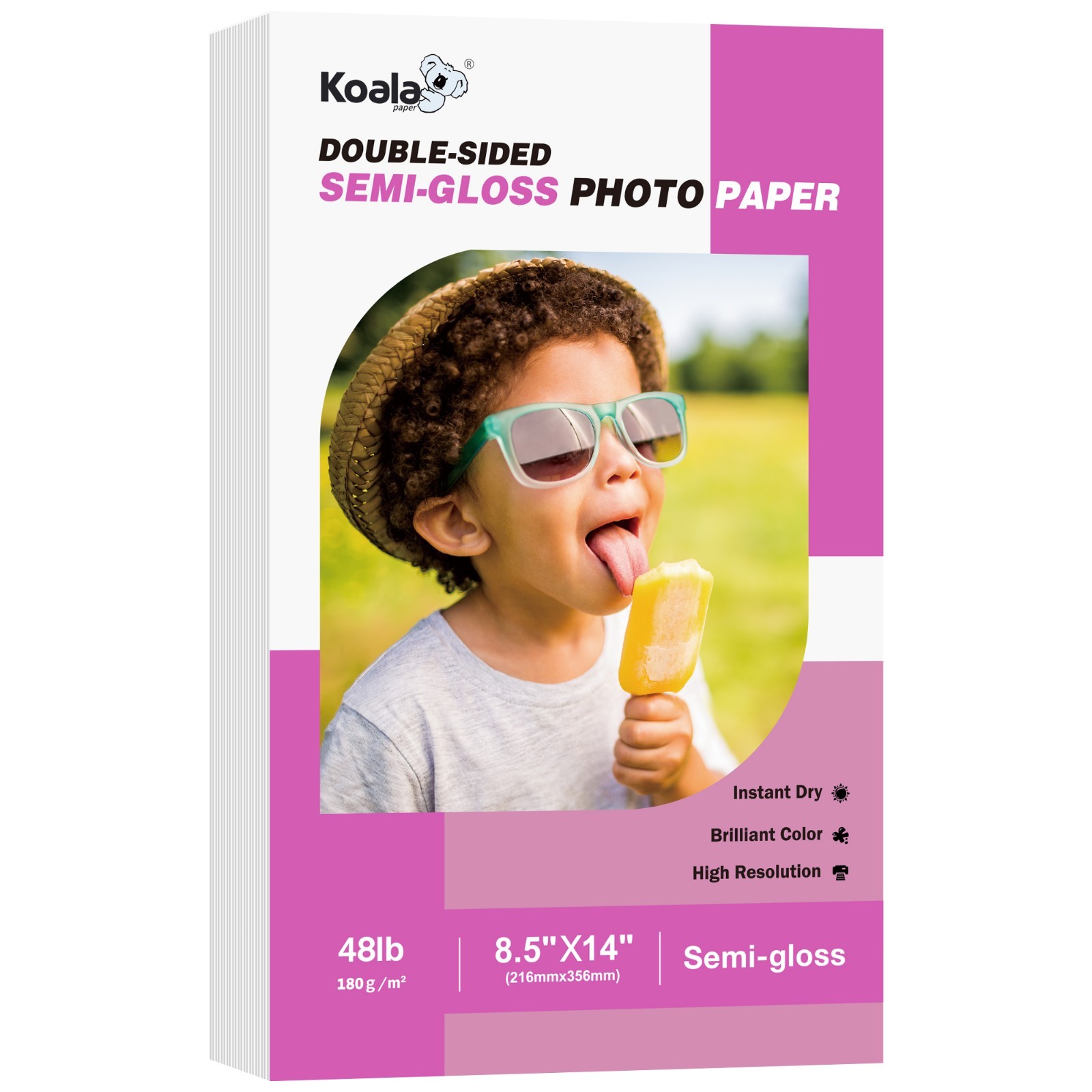 Lot Koala Double-sided Semi Glossy Photo Paper 48lb -8.5x14, 11x17 Inkjet Laser