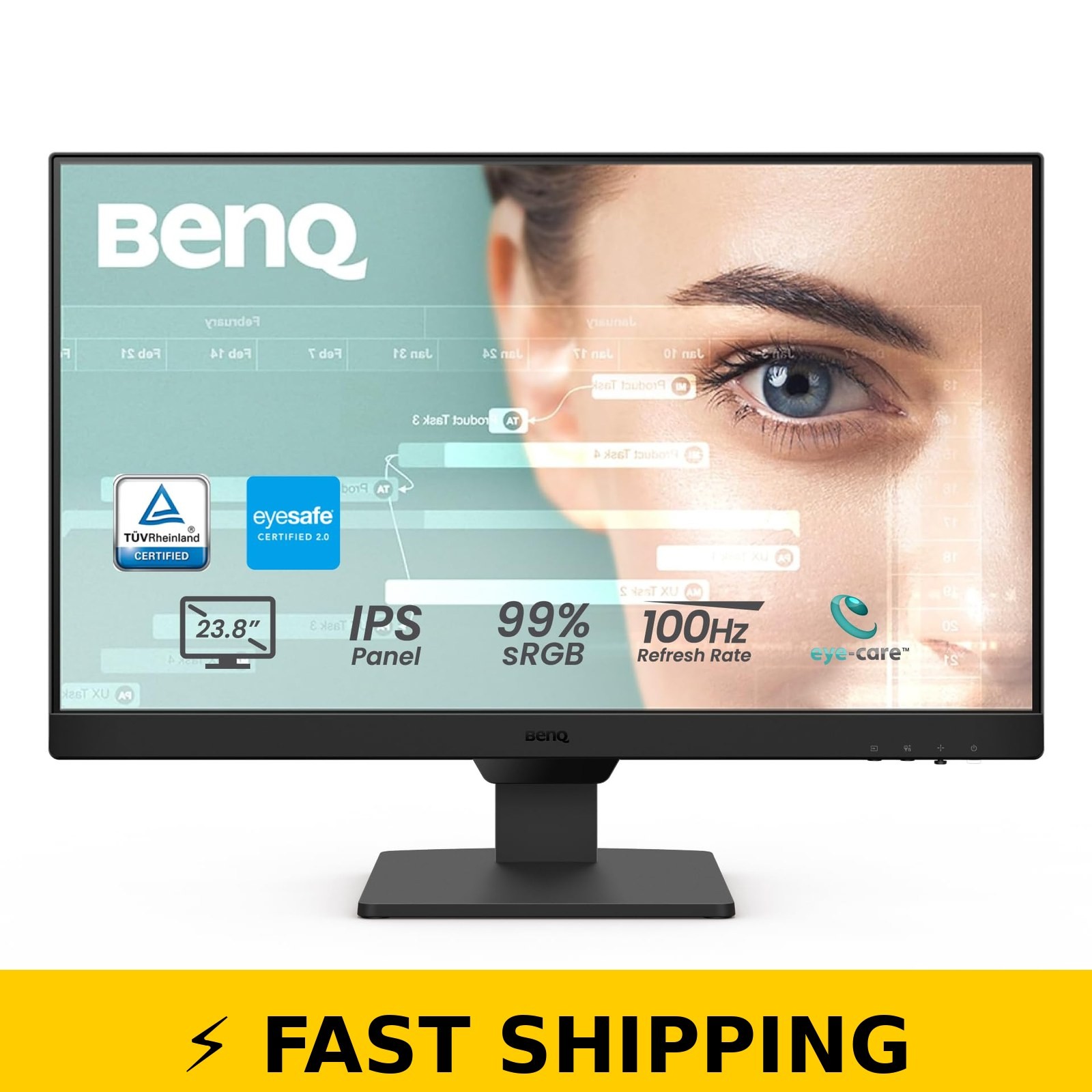BenQ GW2490 24" Computer Monitor 100Hz IPS Eye-Care Technology