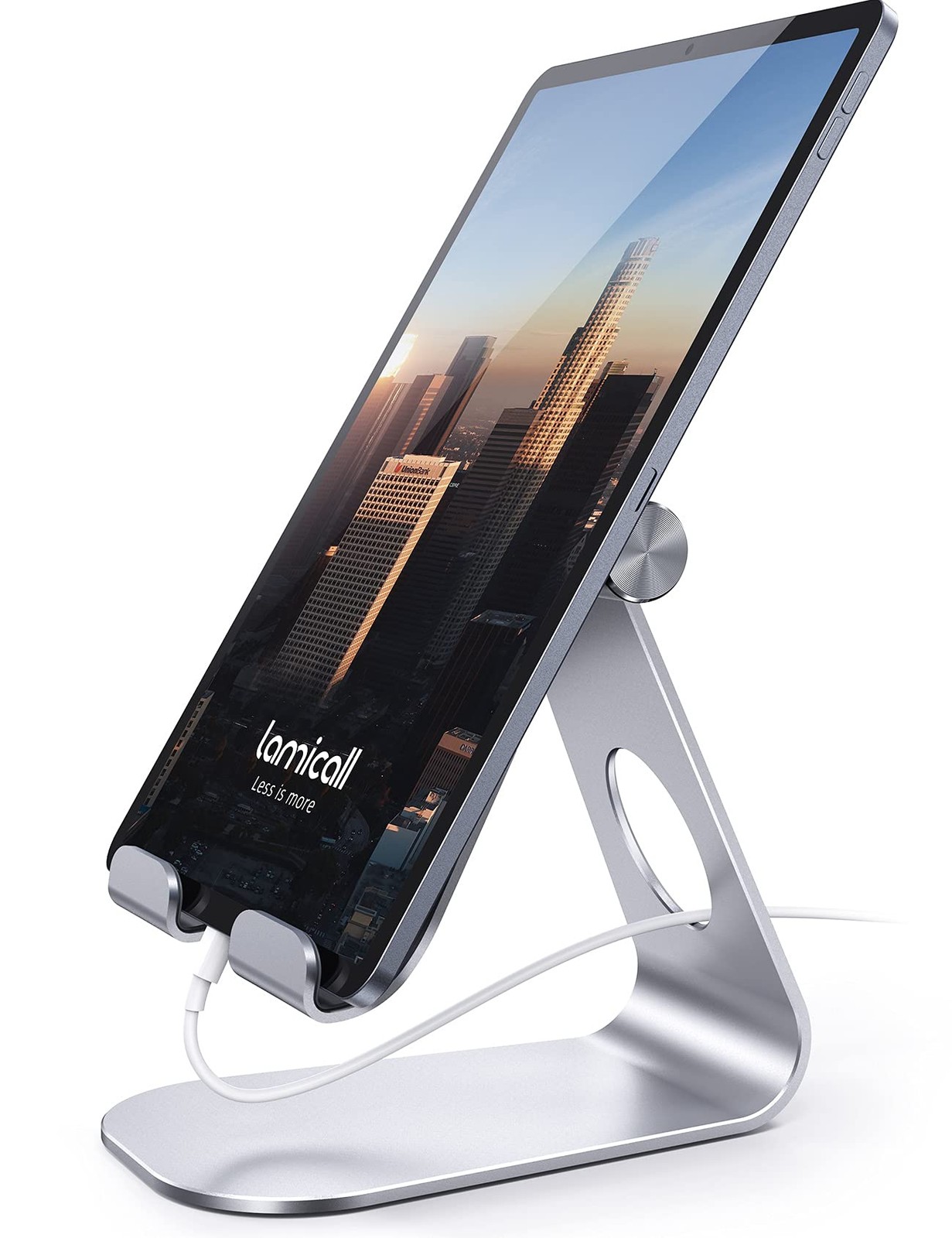 Lamicall iPad Stand Adjustable Tablet Holder, Sturdy Aluminum, MultiAngle