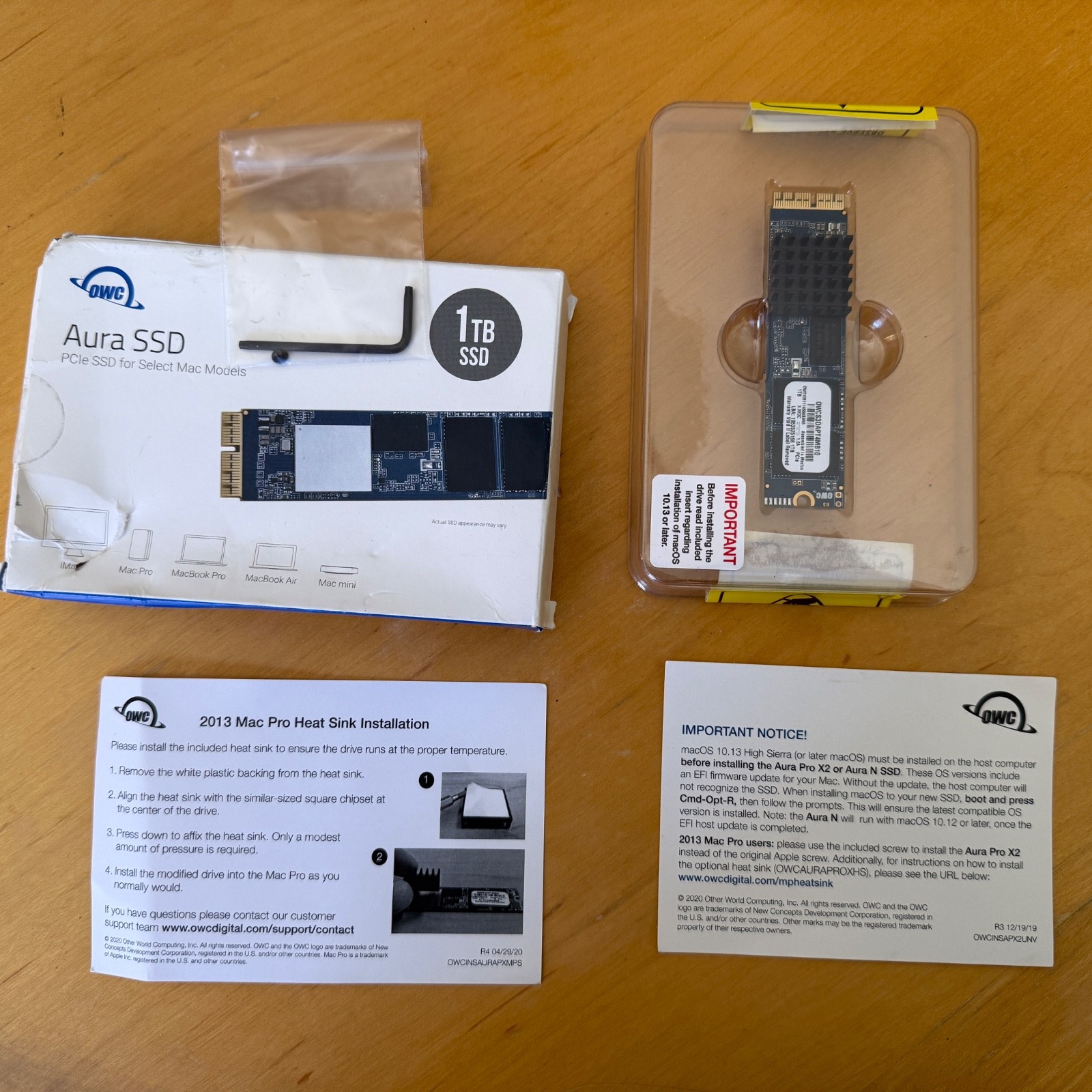 💾 OWC Aura Pro X2 1TB PCIe NVMe SSD – Mac Pro / MacBook Pro / Air / mini / iMac