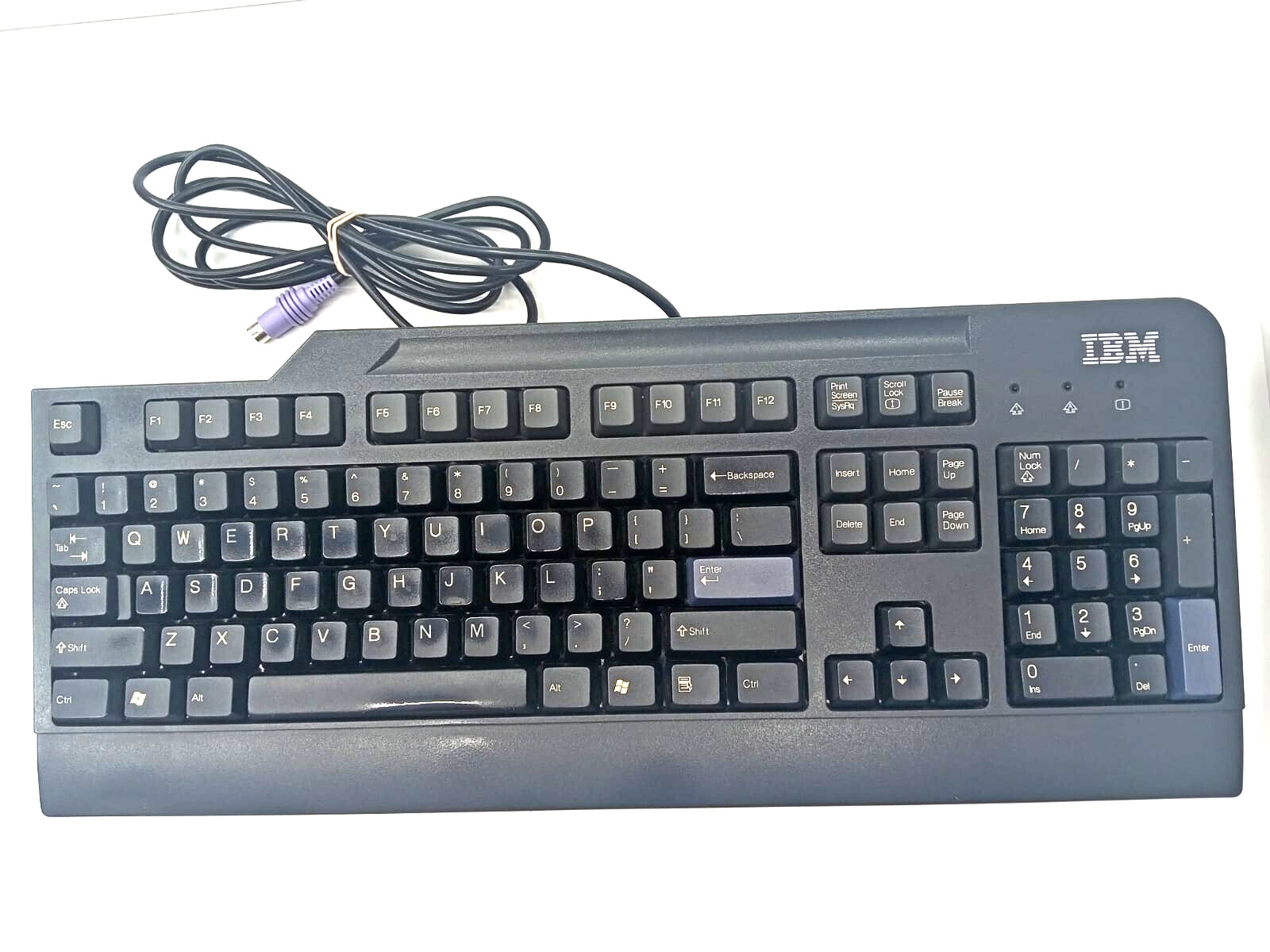 IBM Wired Black Keyboard Model KB-0225 PS/2  89P8300 Vintage