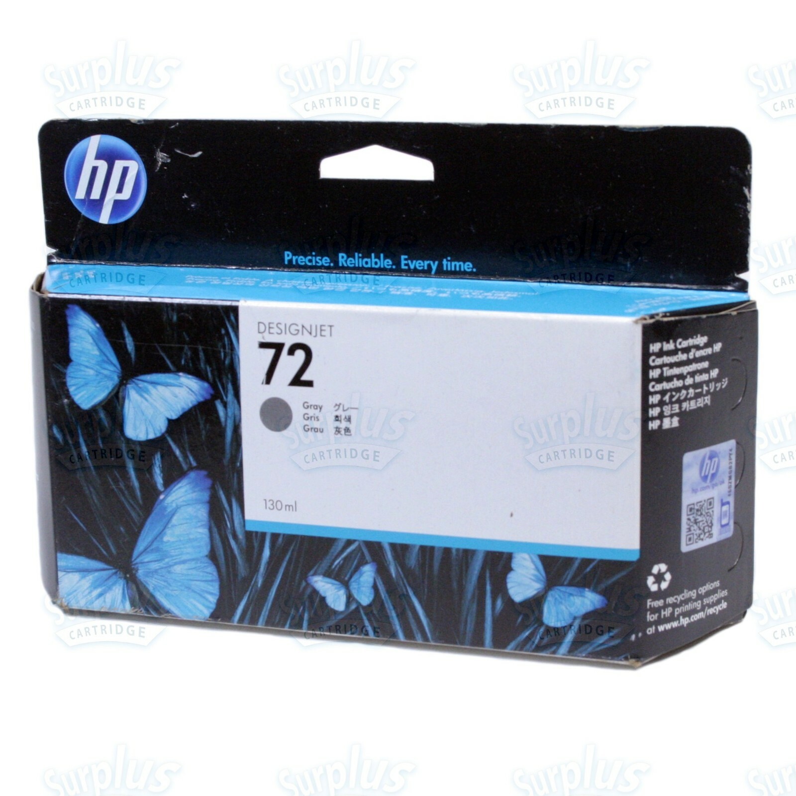 Genuine HP 72 Gray Ink C9374A T790  T610 T2300 T1120 T1200 T1300  (130ML)