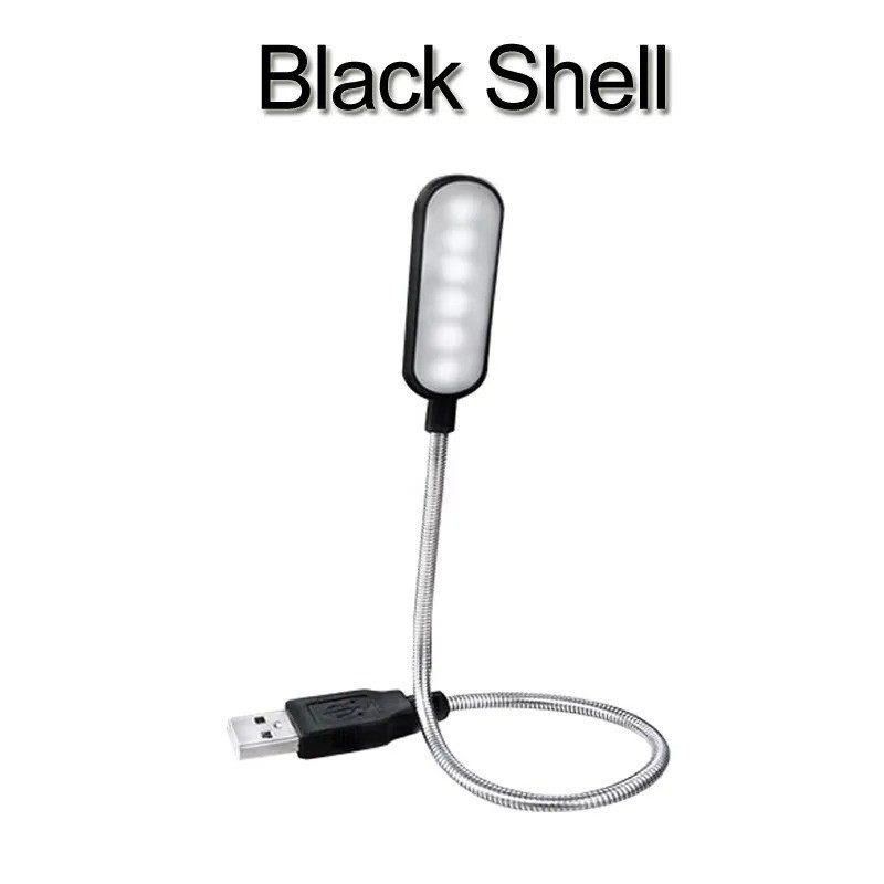USB LED Book Light HOMEFISH Mini Flexible Reading Lamp Portable Night Light 1PC