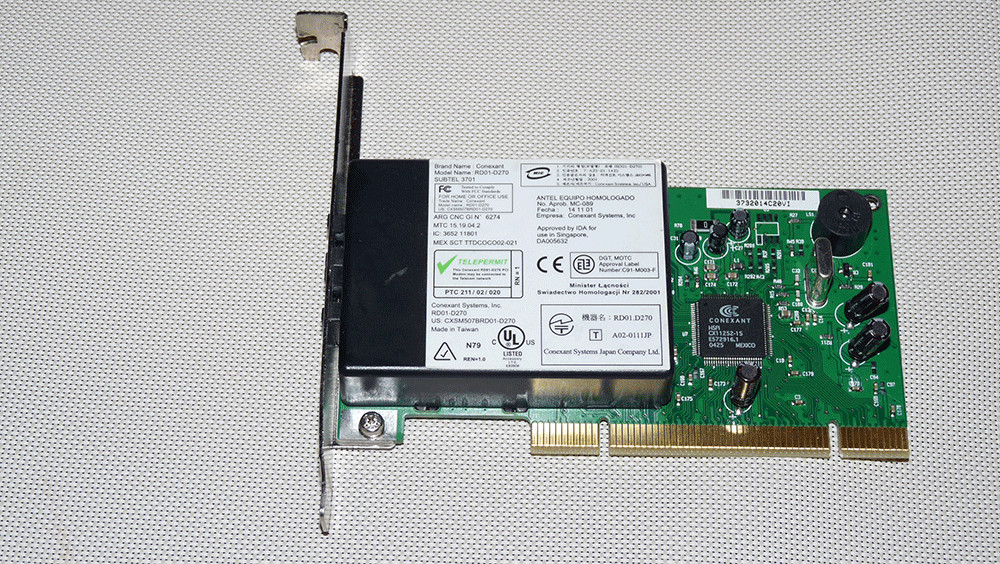 Conexant RD01-D270 56K V.92 PCI Fax/Modem Card IBM FRU 22P7943 
