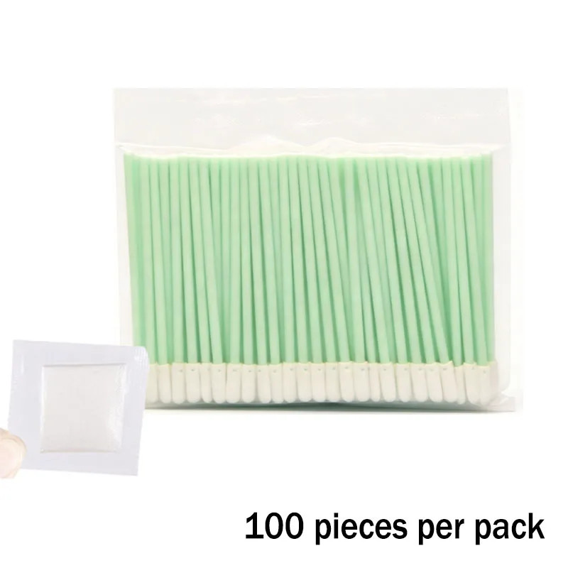 100Pcs Small round Head Tips Cloth Head Cleaning Swab Lint Dust Free Sticks for 