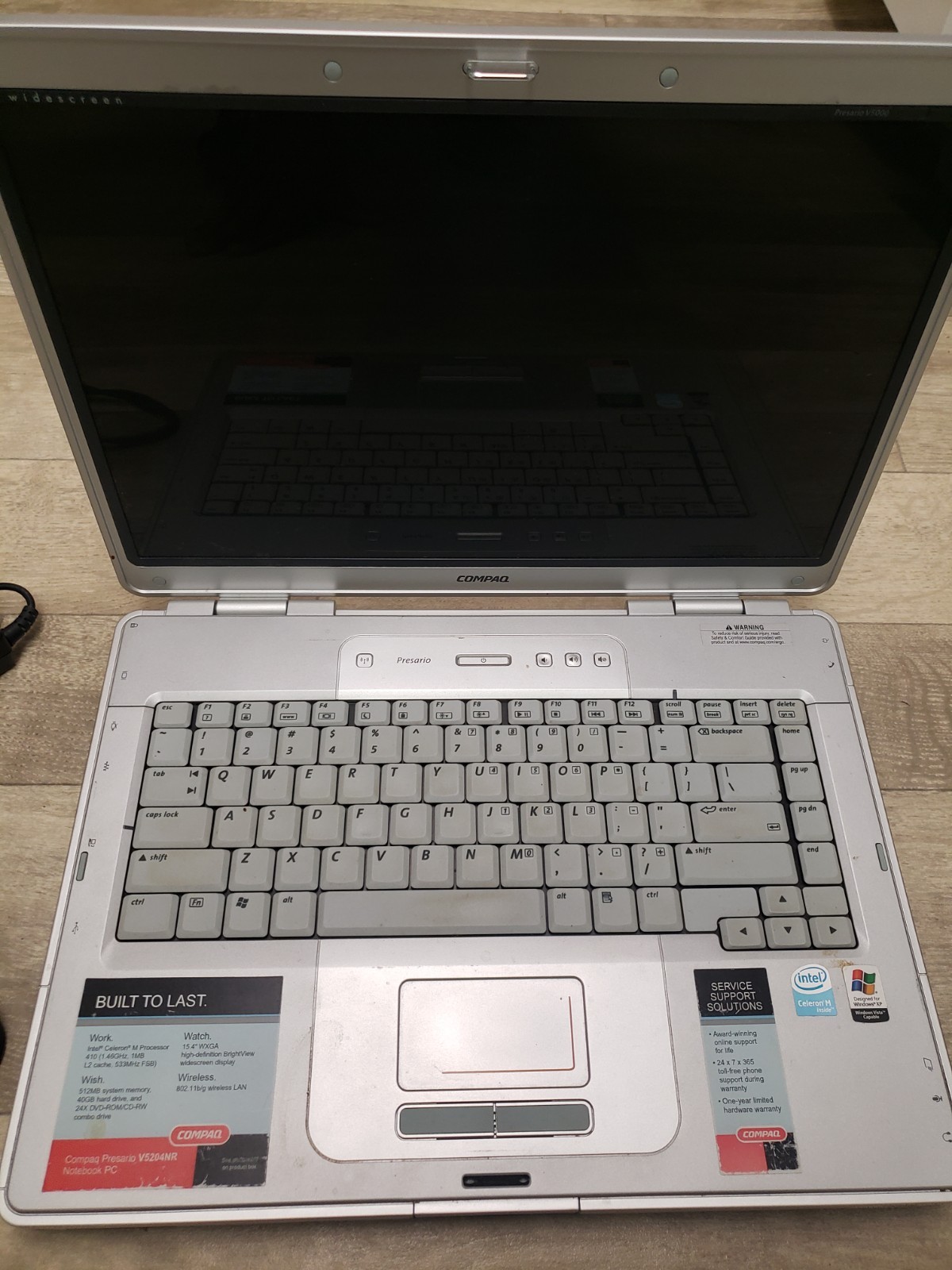 Compaq Presario V5204NR Laptop 512 MB RARE With Charger Tested