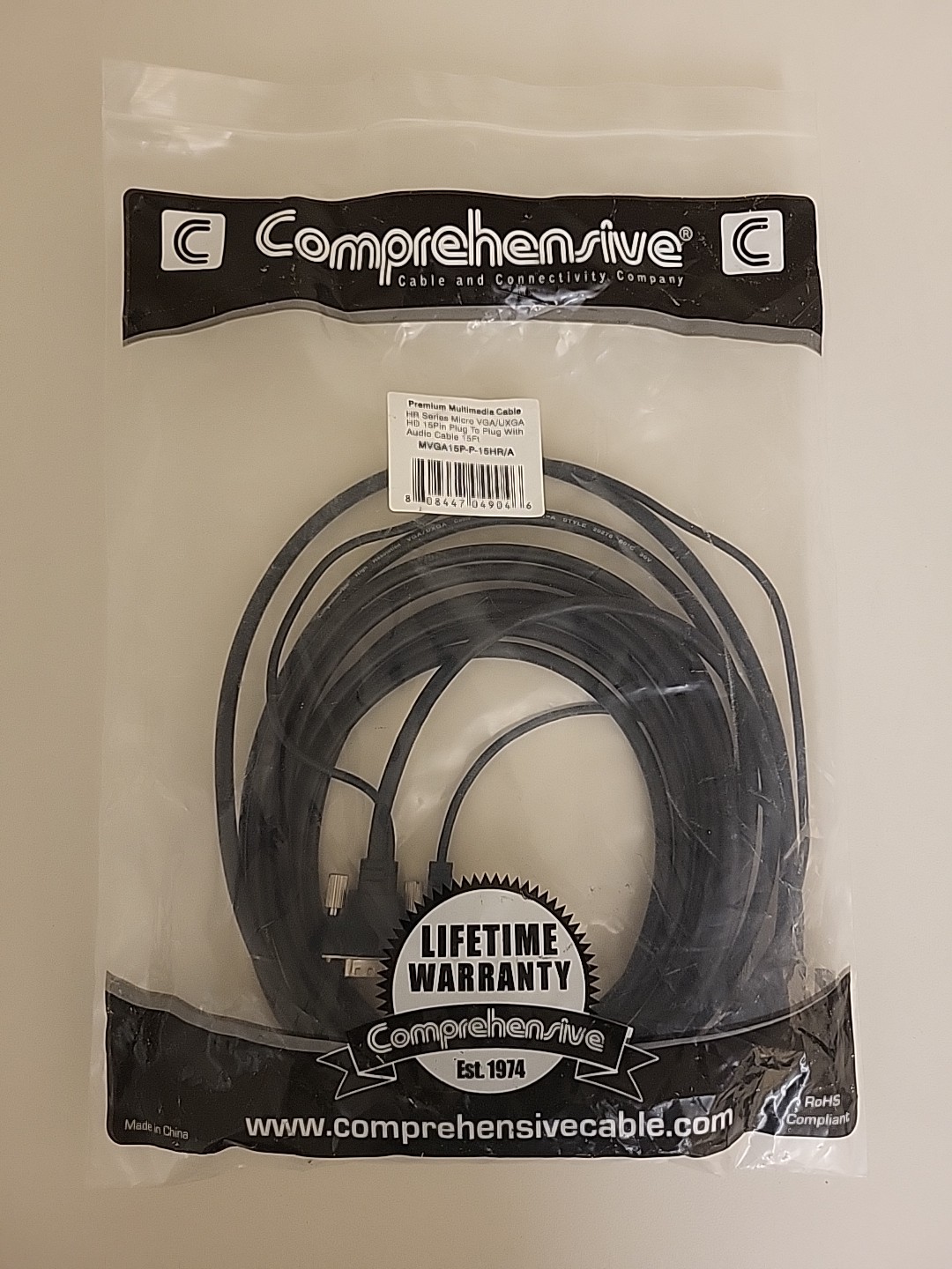 Comprehensive Premium Multimedia Cable 15 Foot MVGA15P-P-15HR/A