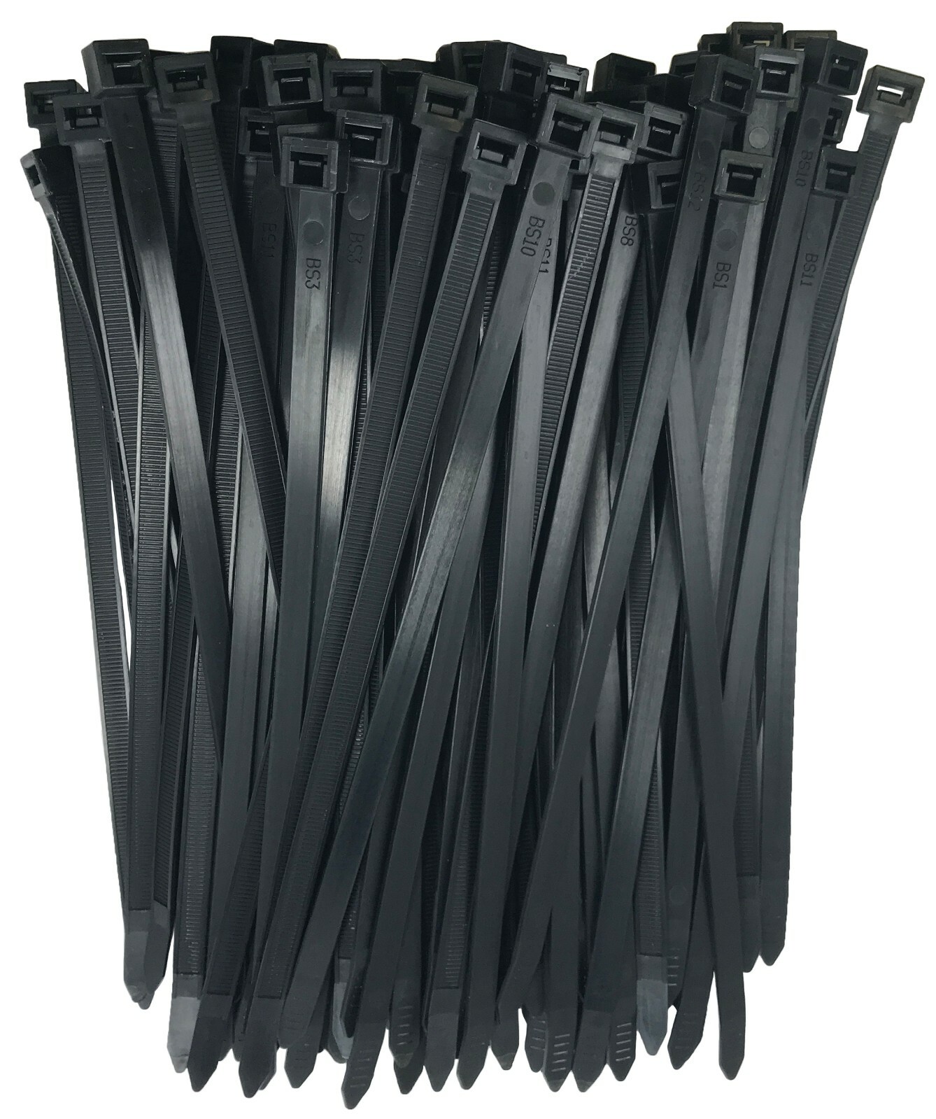(100) Black 8" Inch Nylon Heavy Duty Cable Wire Wrap Zip Ties 120 LBS USA MADE
