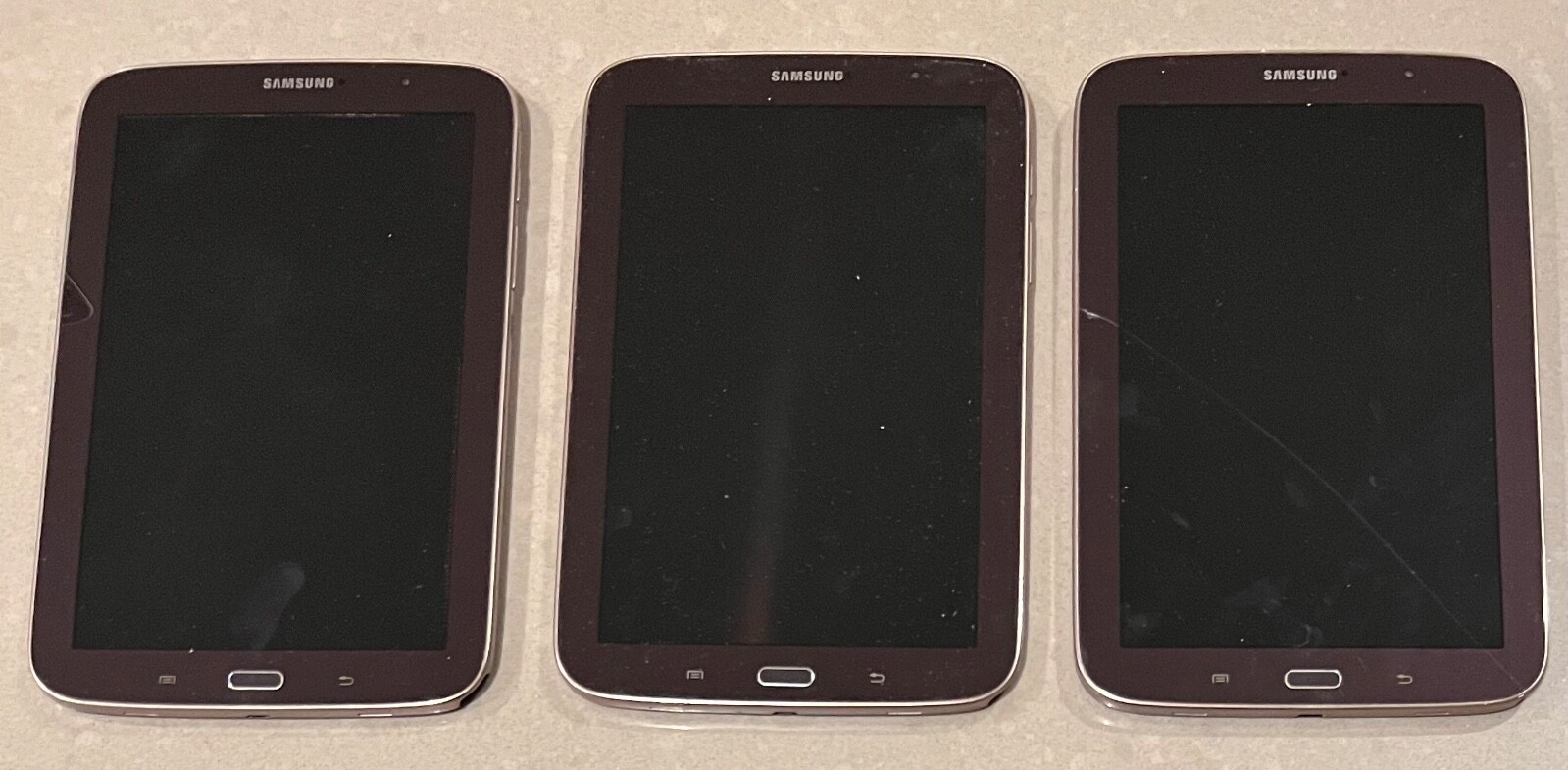 Defective Lot of 3 Samsung Galaxy Note 8.0 GT-N5110  Unlocked 16GB Brown Black