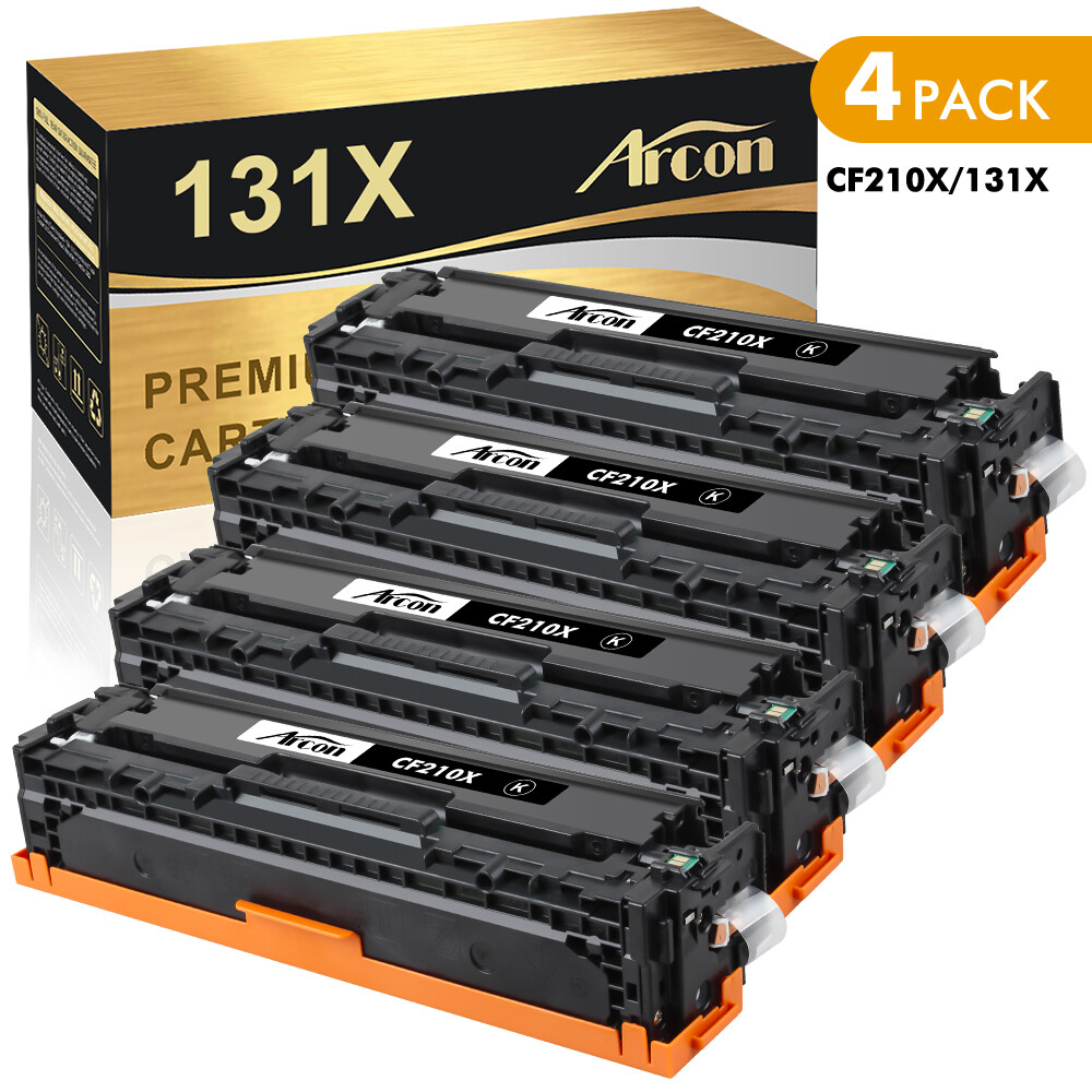 4 PCS Black Toner Cartridges For HP CF210A 131A Laserjet Pro 200 M276nw M251nw