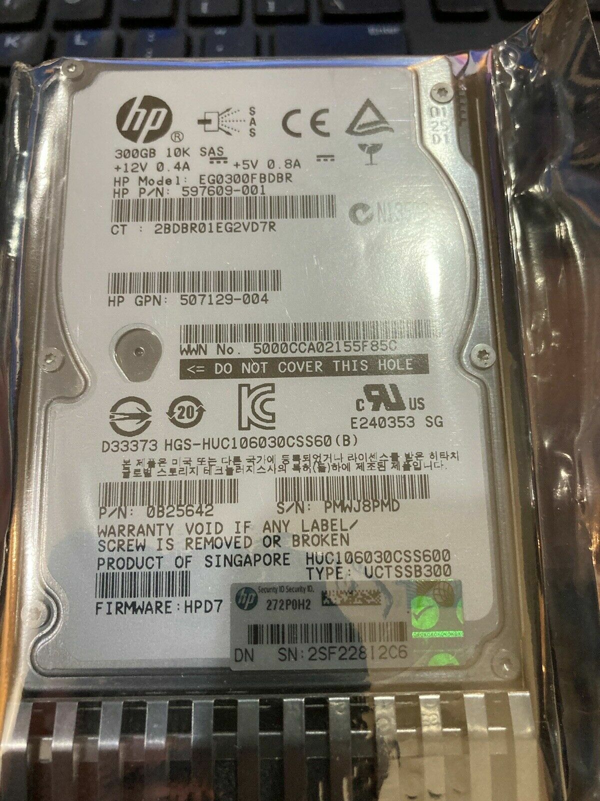 HP EG0300FBDBR 300GB 10K SAS 2.5-inch