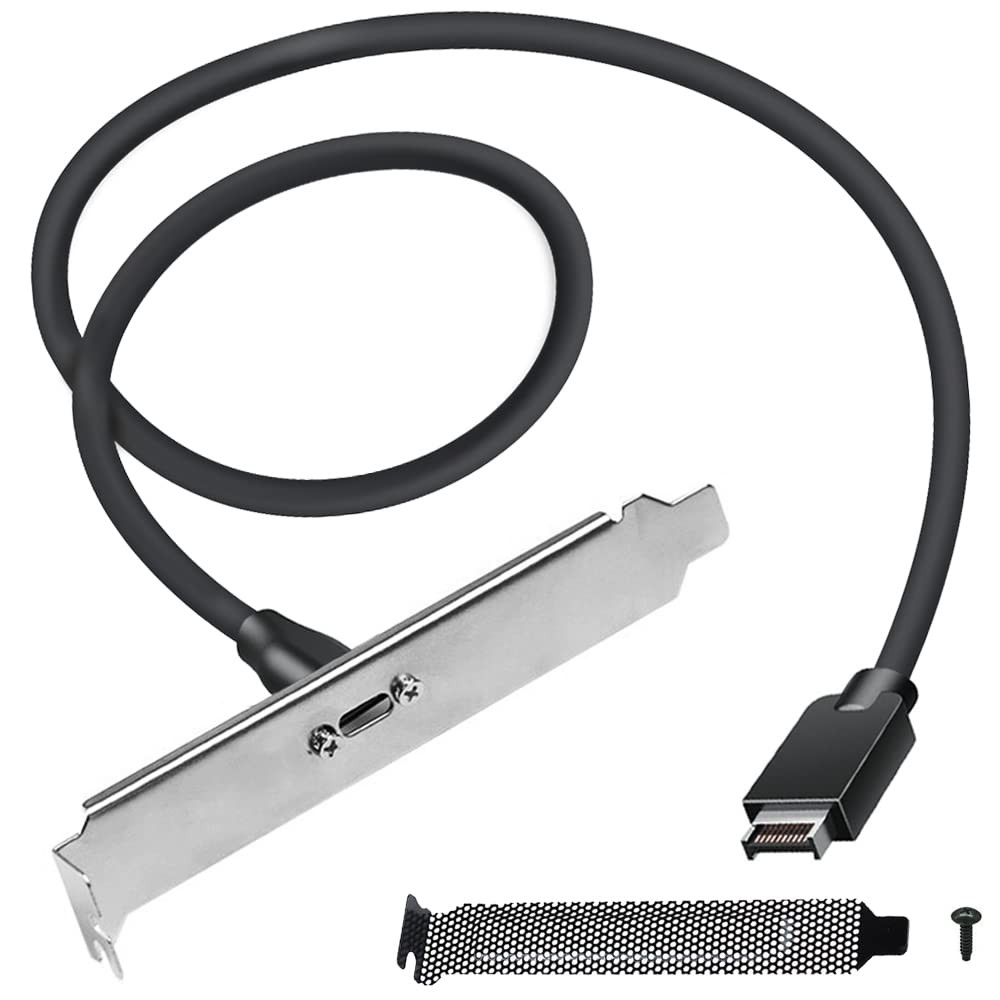 USB 3.2 Gen 2 USB-C Front Panel Adapter Cable, Motherboard Header Extension Adap