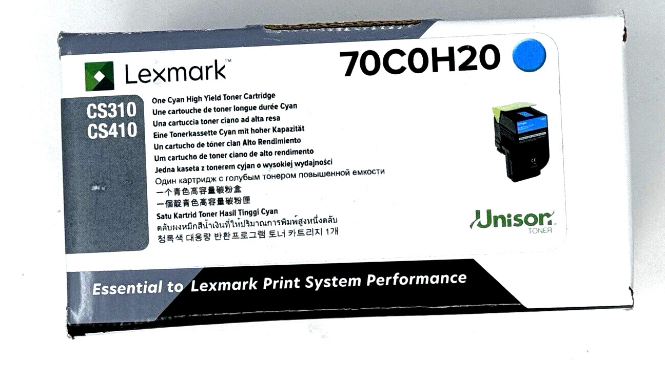 Lexmark Unison 70C0H20 Cyan High Yield Toner Cartridge