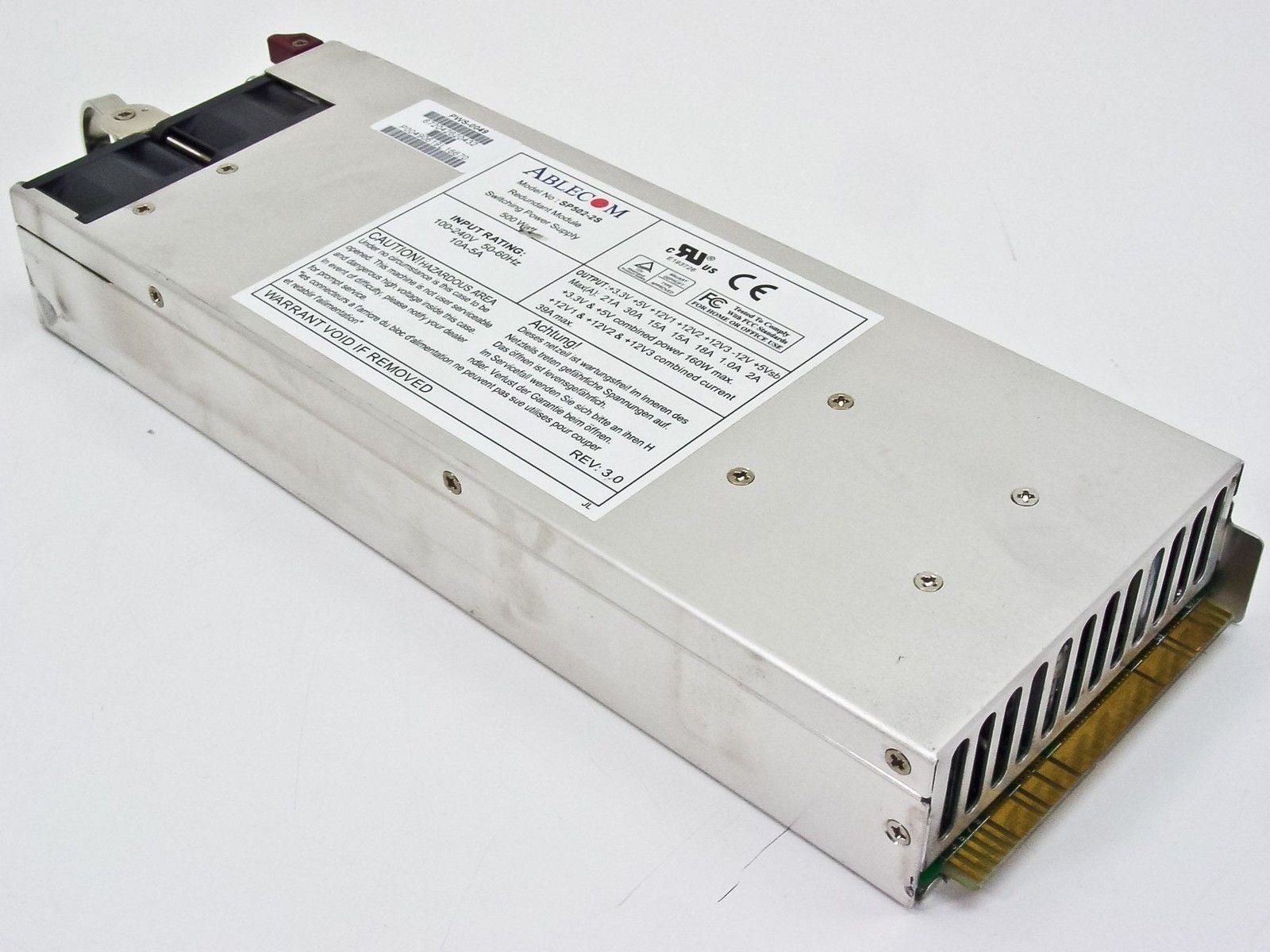 Ablecom SP502-2S 500W Redundant Switching Power Supply 100-240V PWS-0049