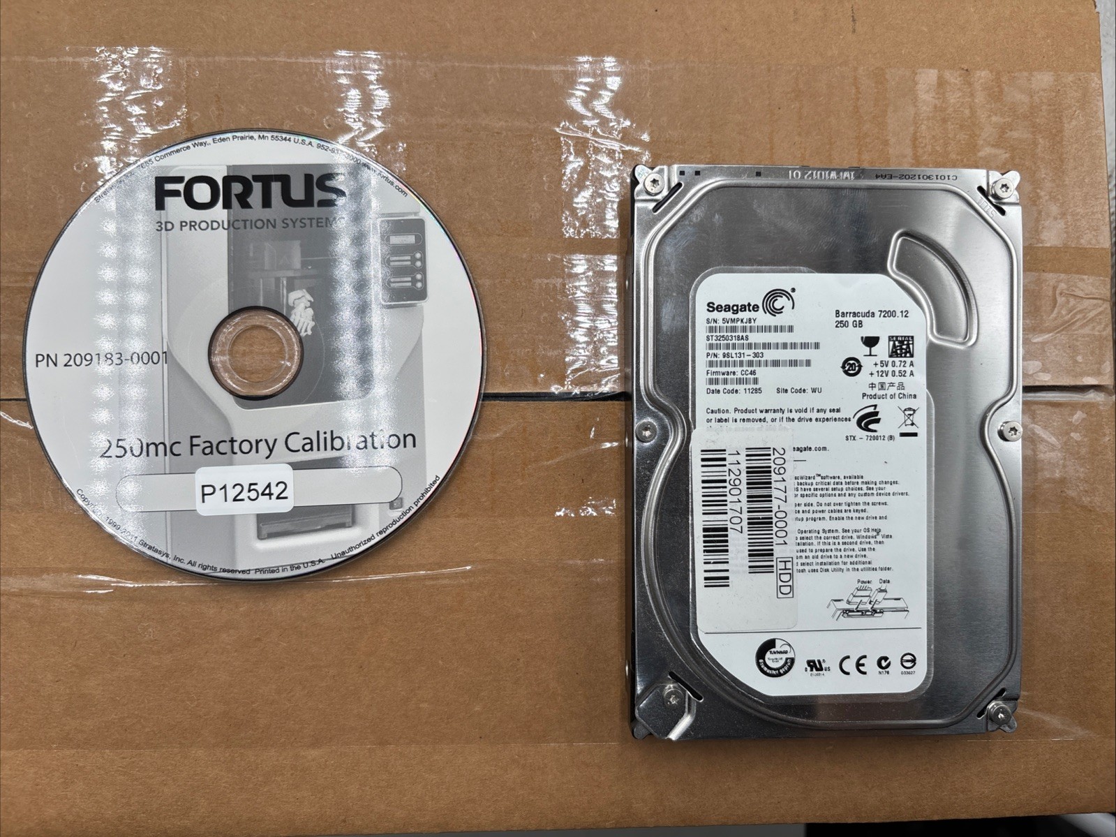 Hard Drive And Factory Calibration - Stratasys Fortus 250mc