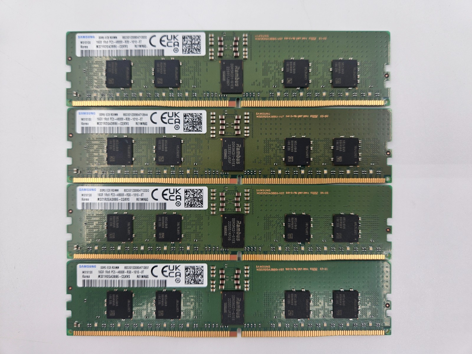 Samsung 64GB 4x16GB DDR5 4800MHz PC5-4800B ECC RDIMM Server RAM M321R2GA3BB6