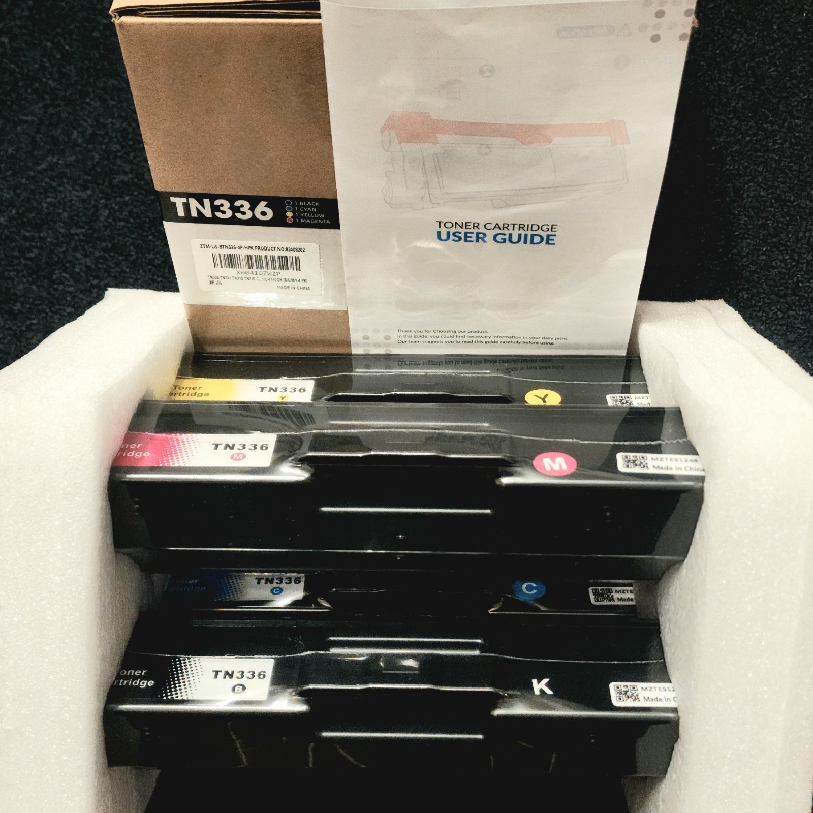 4 Pack TN336 High Yield Toner Cartridges Replacement for Brother HL-L8350CDW Set