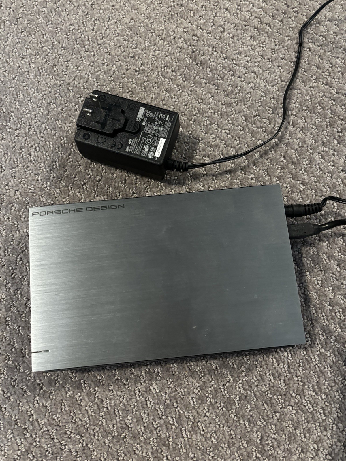 LaCie Porsche Design 3TB External Hard Drive USB Desktop HDD w/ Power Adapter
