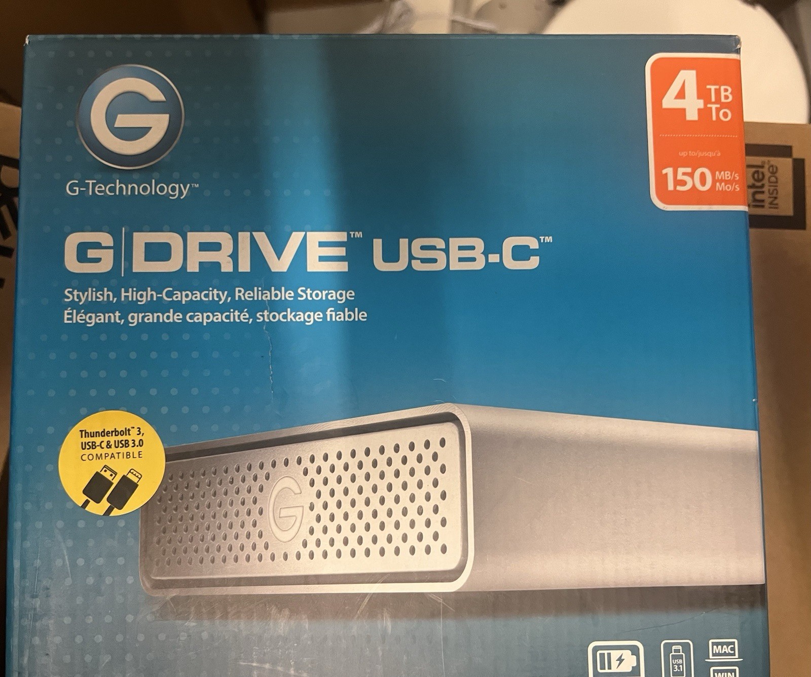 G-Technology  G-DRIVE 4 TB USB-C/Thunderbolt External Hard Drive Desktop Storage