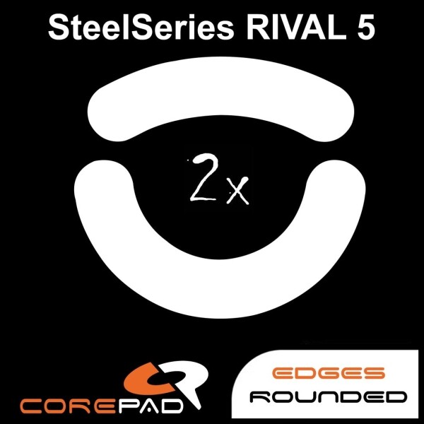 Corepad Skatez SteelSeries Rival 5 Replacement Mouse Feet Hyperglides Teflon