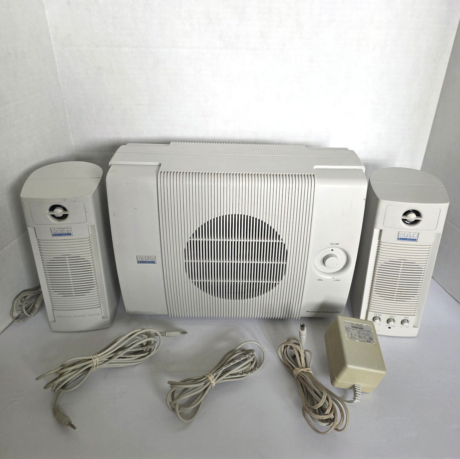 Altec Lansing ACS250 Vintage Computer Speakers with ACS40 Satellites Tested