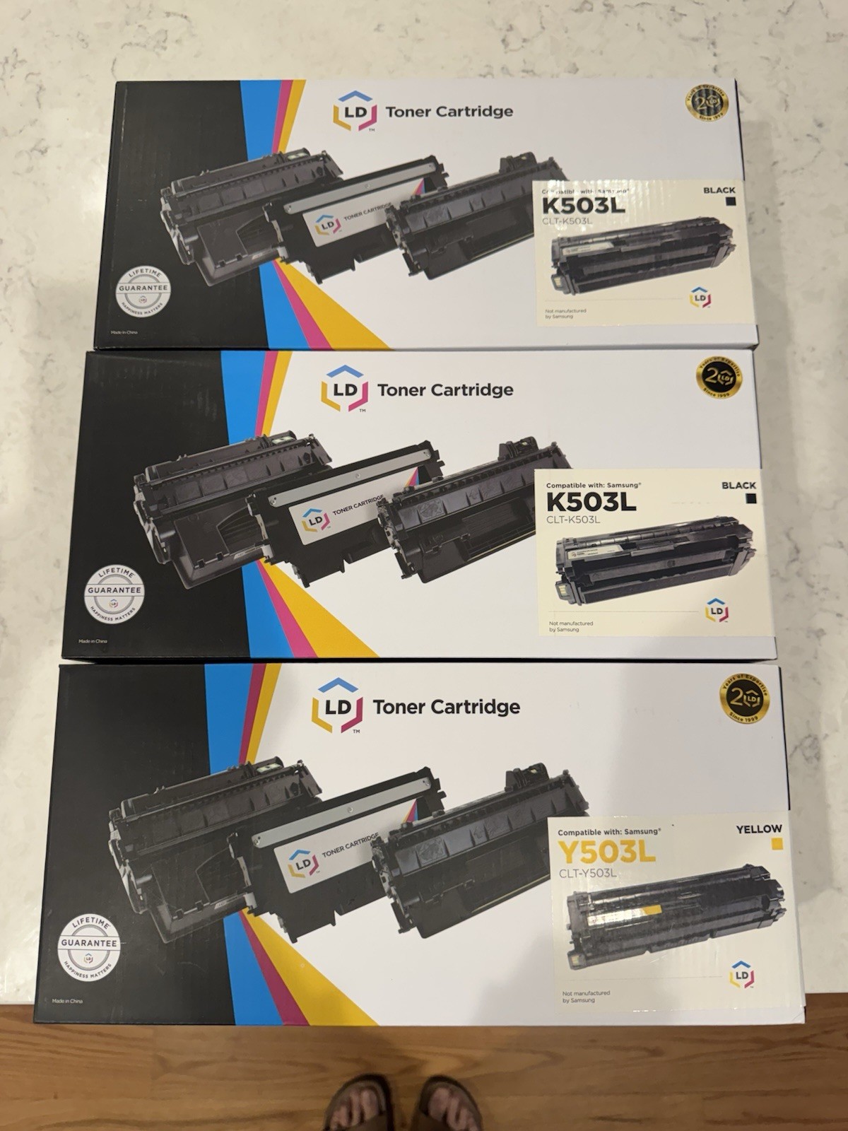 LD Toner Cartridge K503L CLT-K503L High - 4 Pack (2-Black, 1-Yellow, 1 -Blue)