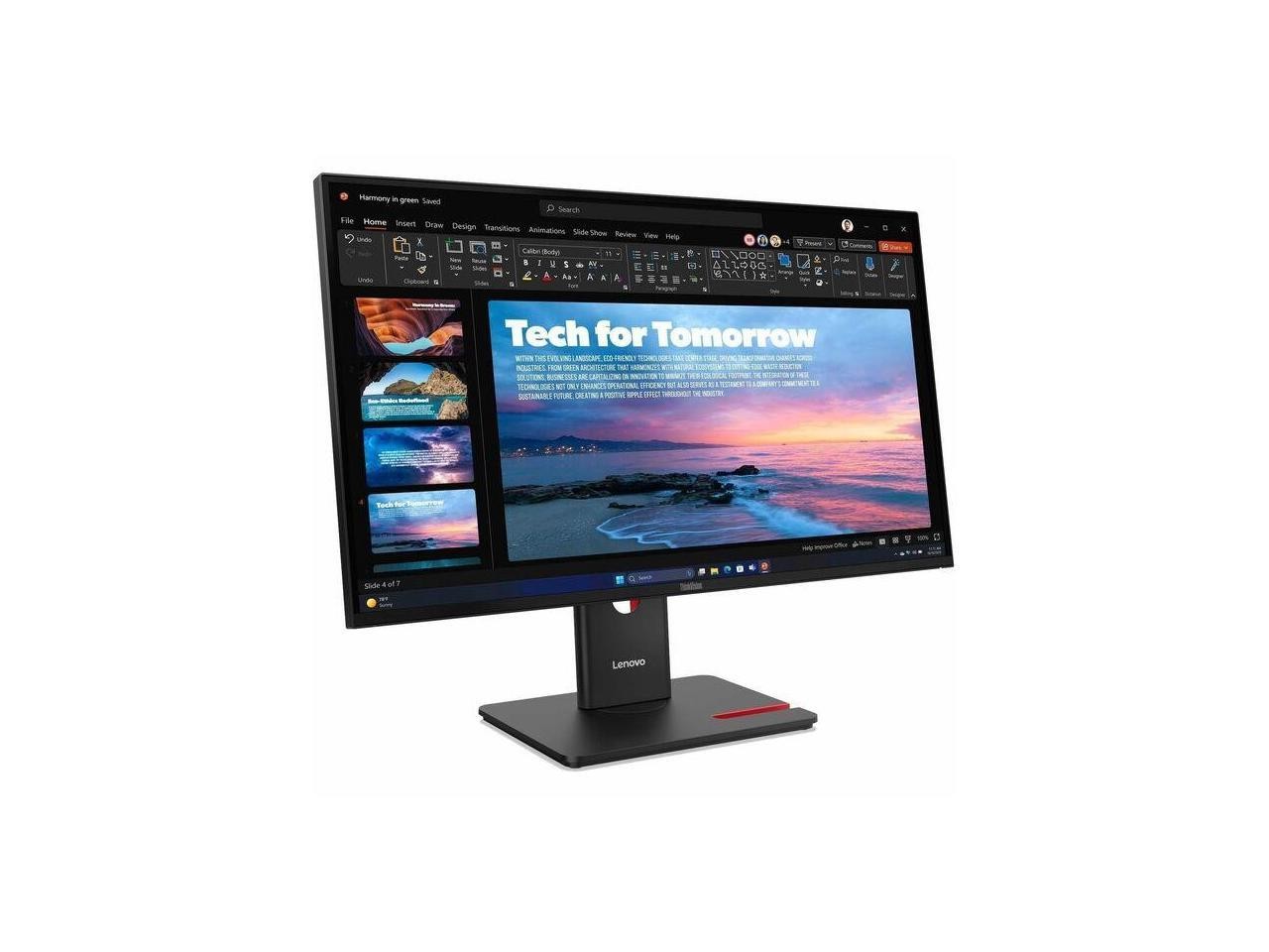 Lenovo ThinkVision T27QD-40 27" Class WQHD LED Monitor - 16:9 - 27" Viewable - I