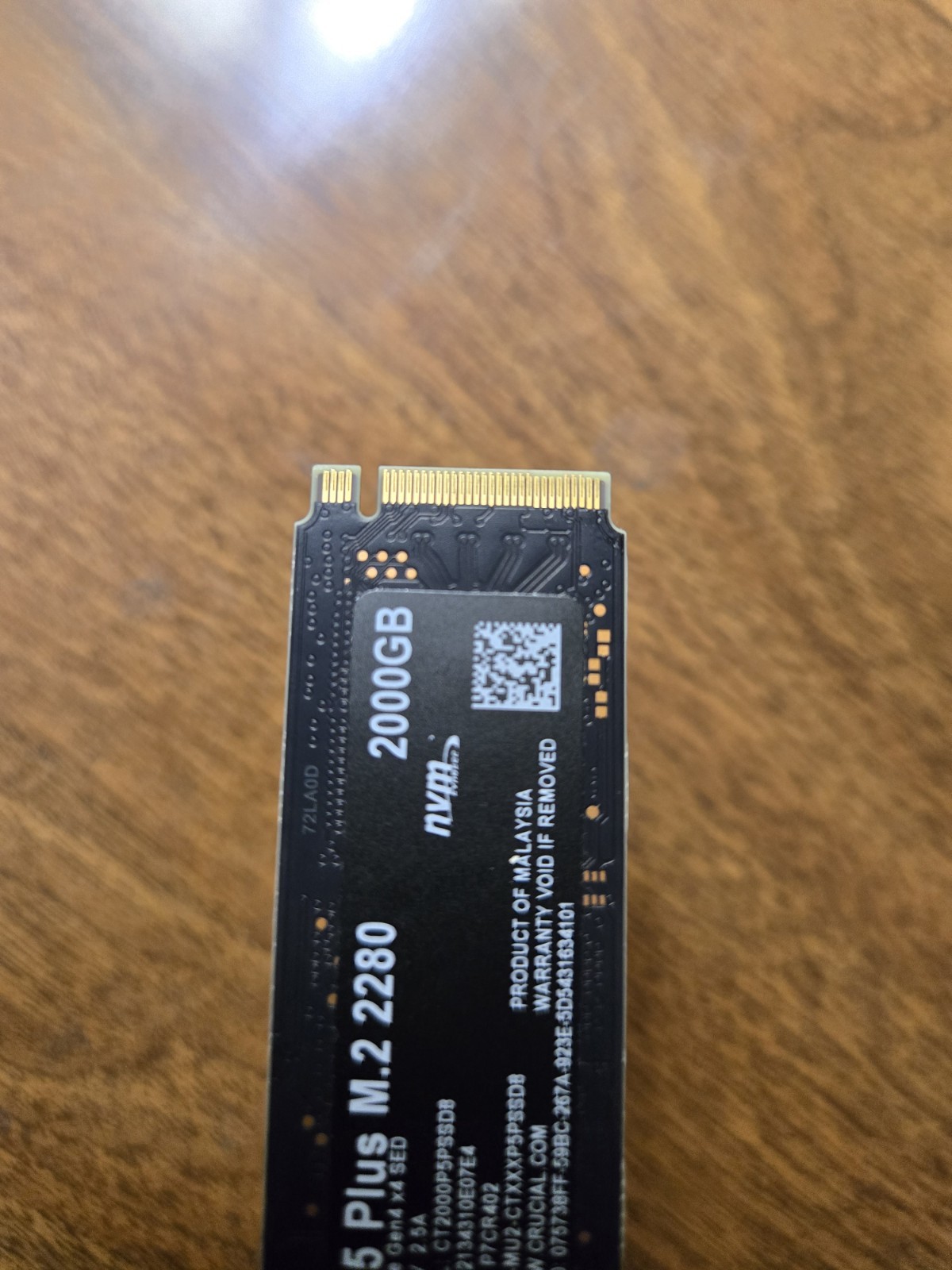 Crucial P5 2TB M.2 2280 PCIe NVMe SSD CT2000P5SSD8 Used Tested Great Condition
