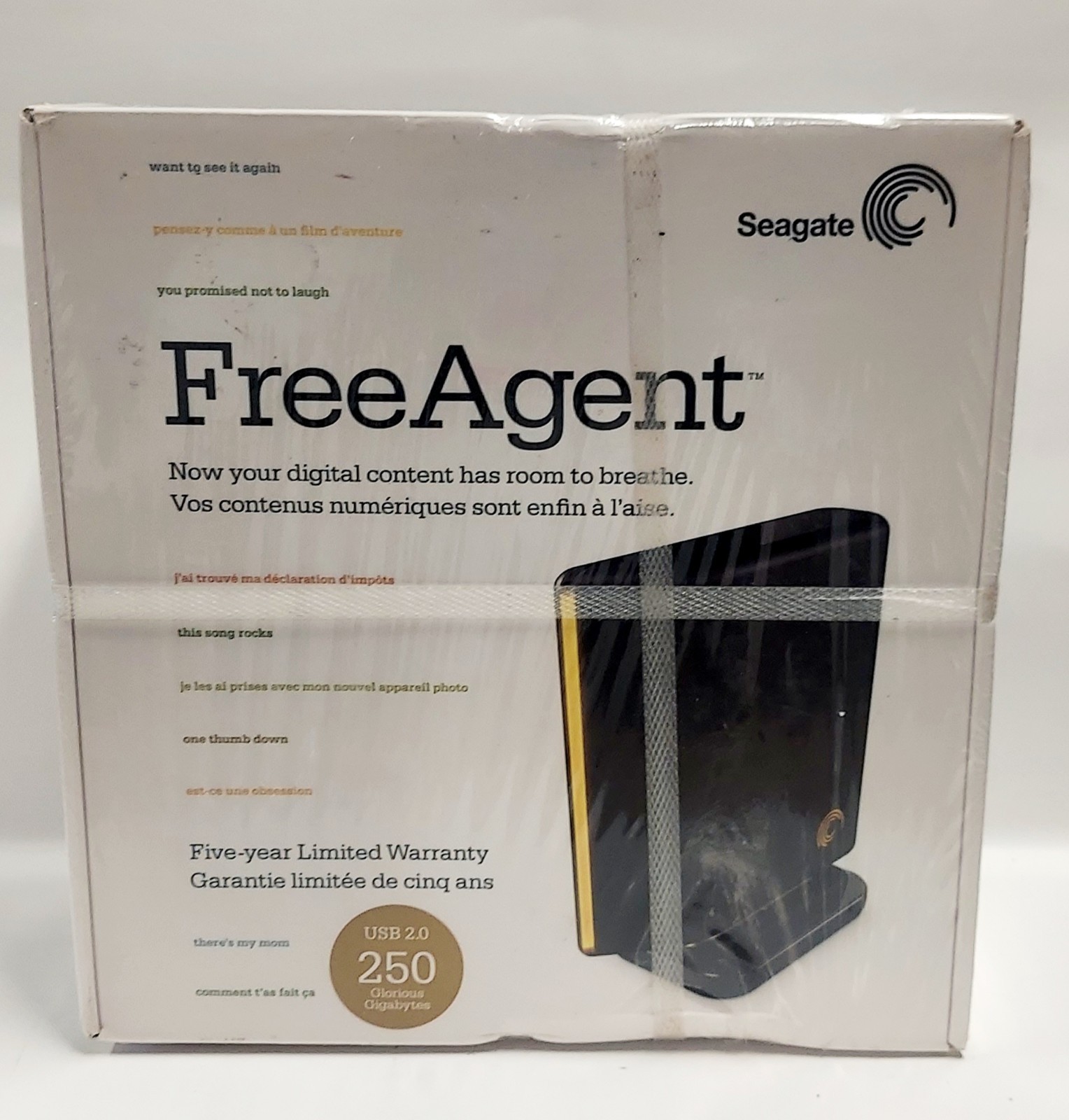 Seagate Free Agent Desktop 250GB USB 2.0 External Hard Drive BRAND NEW