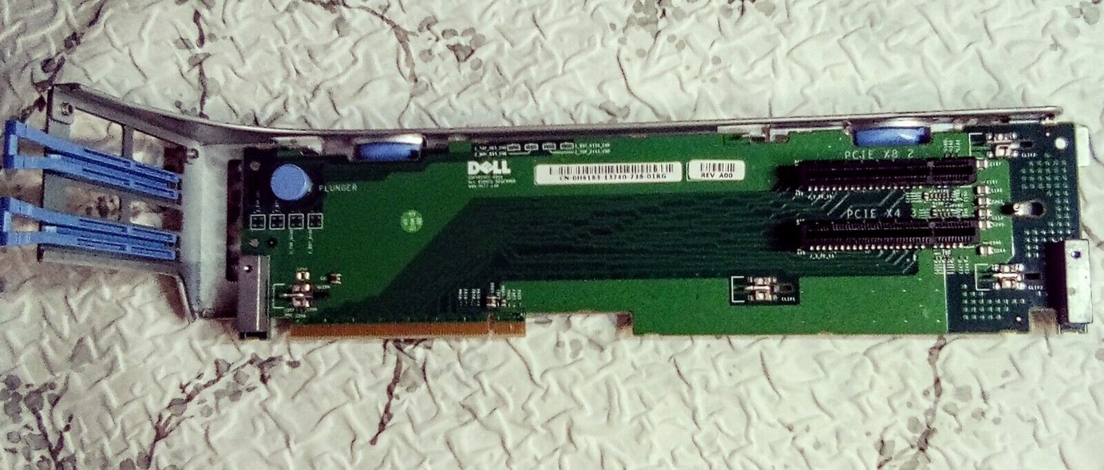 (2Pcs)  Dell 0H6183 Riser Card **W/ TRAY** H6183 PCIe x8 x4 PowerEdge 2950 2970 